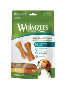 Whimzees Rice Bone (Value Bag 9 stuks)
