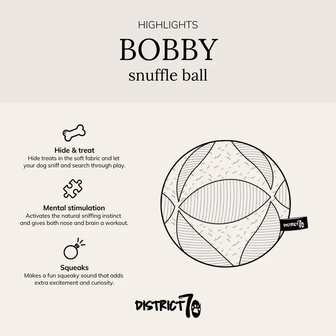 District 70 BOBBY Snuffelbal interactief hondenspeelgoed