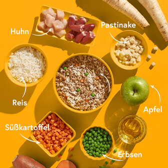 Fred &amp; Felia Kip met rijst