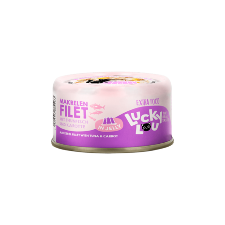 Lucky Lou&reg; EXTRA FOOD Makreelfilet met tonijn en wortel in gelei 