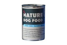 Nature Dog Food Eend, zalm, garnalen & Spinazie 400 gram Nature Dog Food Eend, zalm, garnalen & Spinazie 400 gram