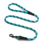 MENDOTA SNAP LEASH - SMALL Black-Ice-Turquoise MENDOTA SNAP LEASH - SMALL Black-Ice-Turquoise